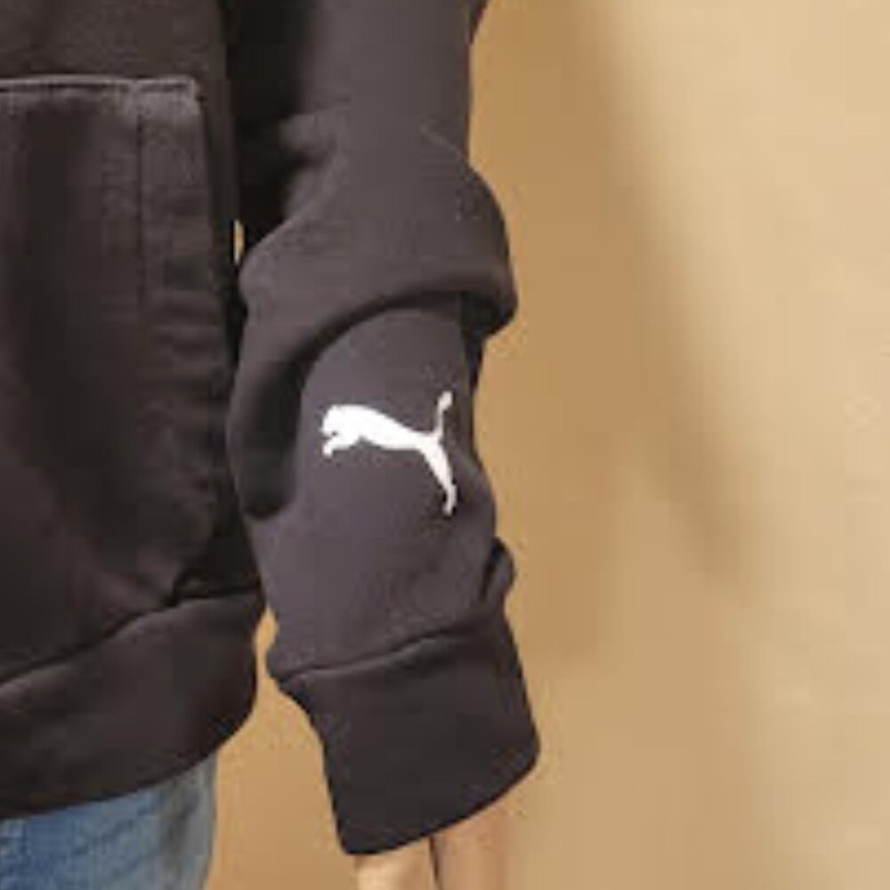 Puma relaxed-fit cropped XL half zip kangaroo pocket sweatshirt - Picture 7 of 8